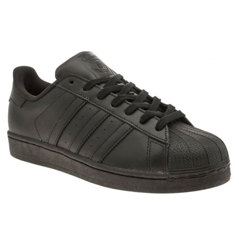 Adidas black superstar foundation trainers